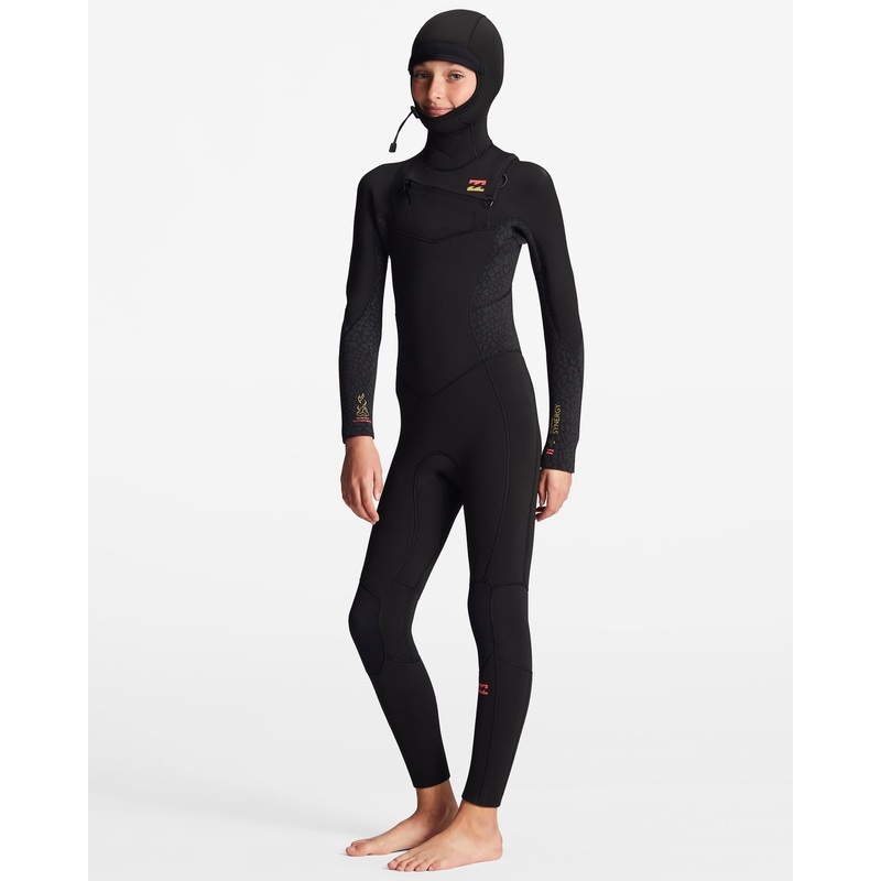 Girls’ 5/4 Synergy Chest Zip Hooded Full Wetsuit