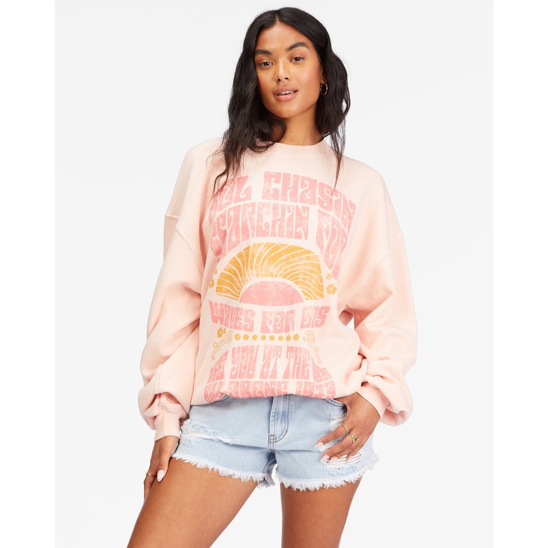 Billabong Ride In Sweatshirt-Lifes A Peach