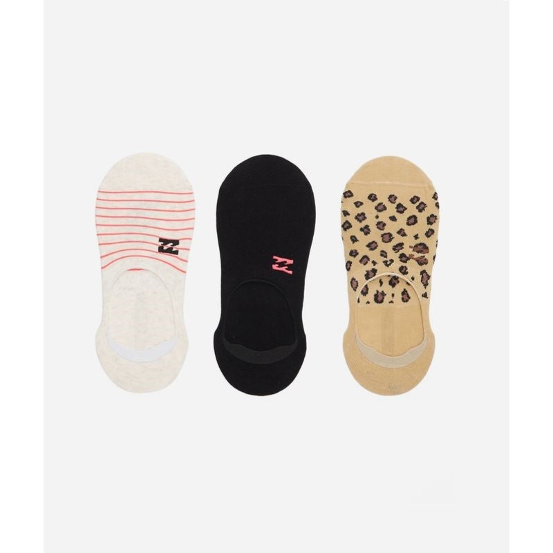 Billabong Safari Nights No Show Socks-Black Multi