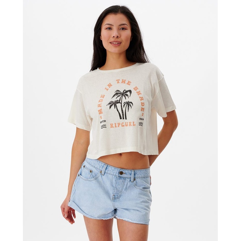 Rip Curl Havana Shade Crop Tee-Bone