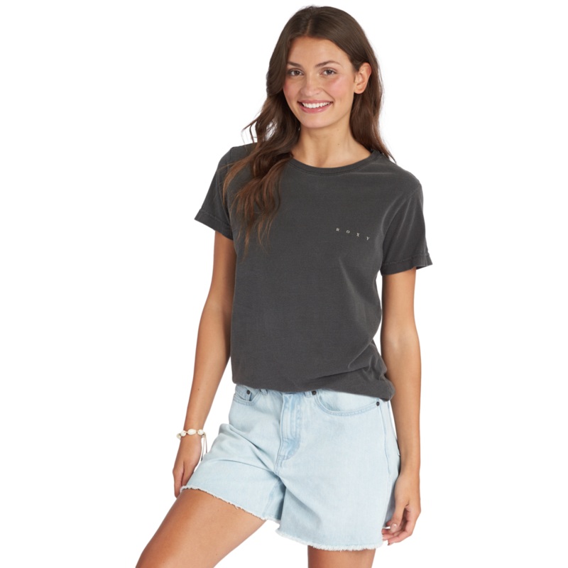 Roxy Lucky Wave Tee-Anthracite
