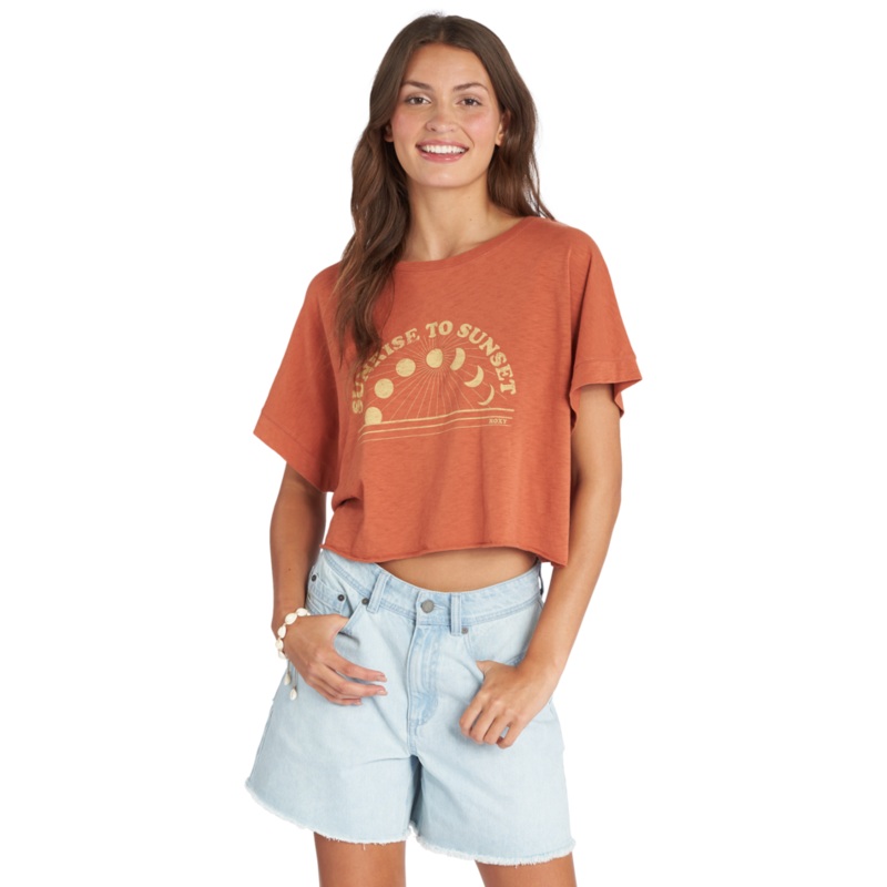 Roxy Sunrise To Sunset Tee-Baked Clay
