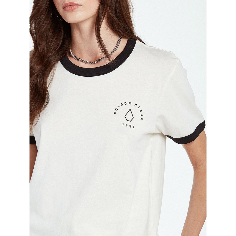 Volcom Truly Ringer Tee-Star White