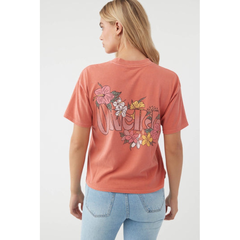 O’Neill Flower Tides Tee-Burnt Sienna