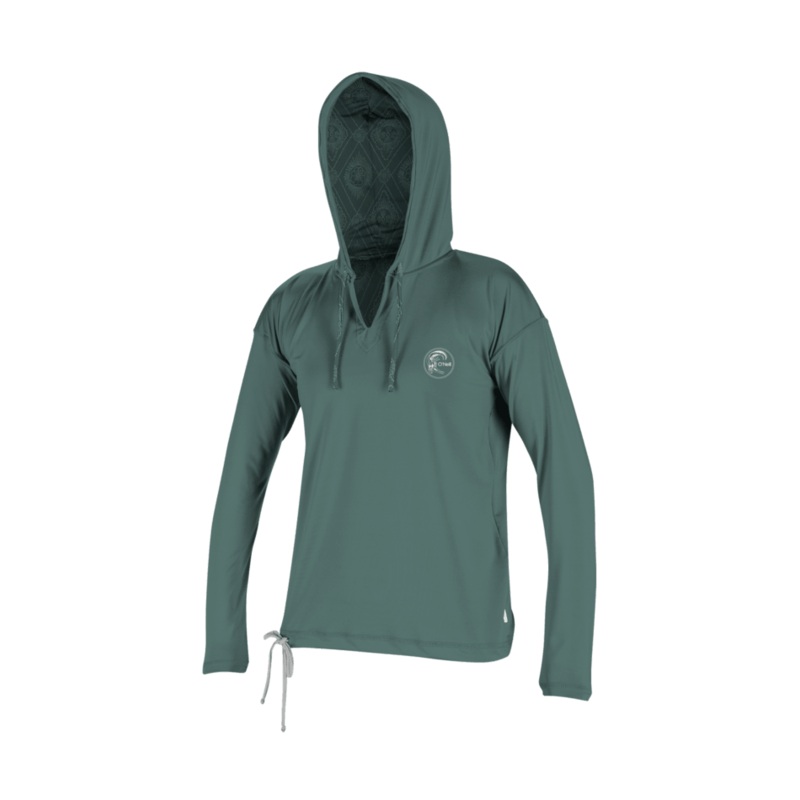 O’Neill Wmn’s Side Print L/S Hooded Sun Shirt-Bristol