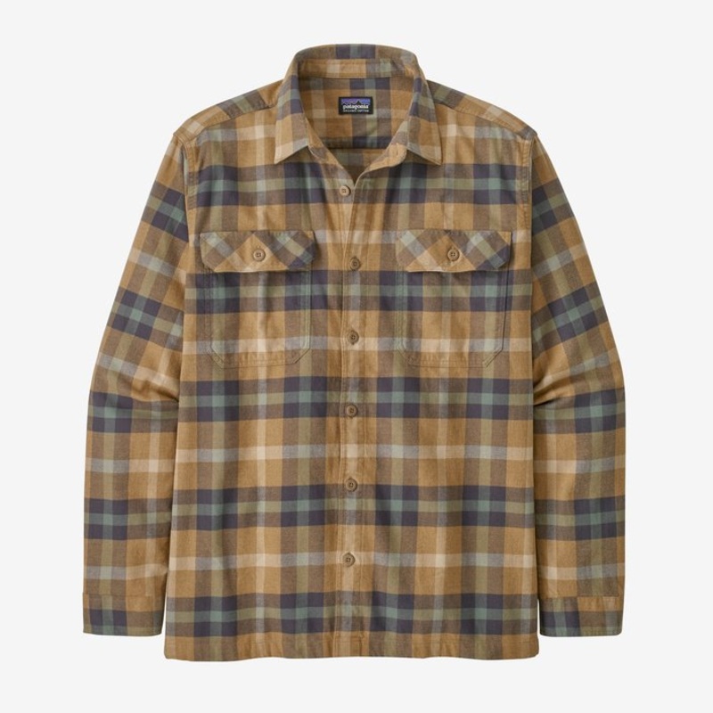 Patagonia M’s Organic Cotton MW Fjord Flannel L/S Shirt-Forage: Mojave Khaki