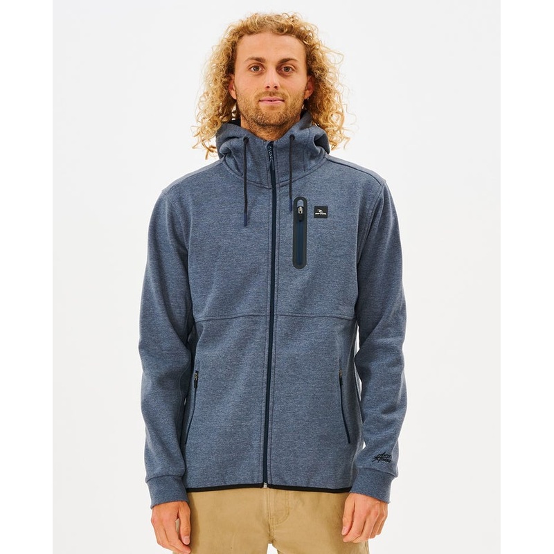 Rip Curl Anti Series Departed Zip Jacket-Navy Marle