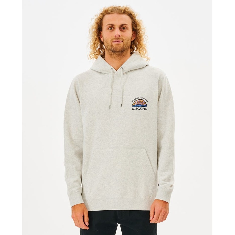 Rip Curl Rays And Hazed Hooded Sweatshirt-Light Grey Marle