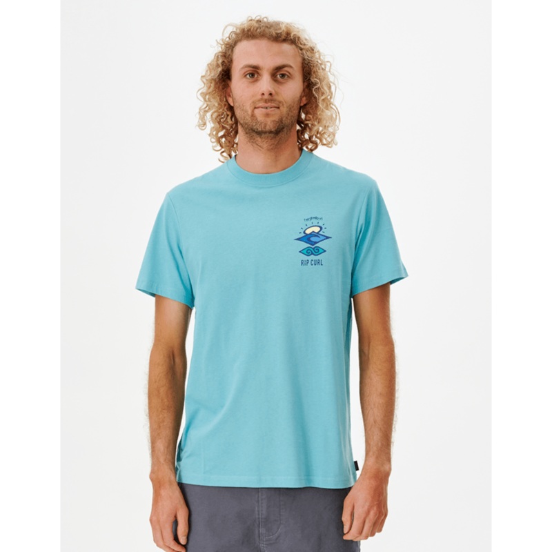 Rip Curl Search Icon Tee-Aqua