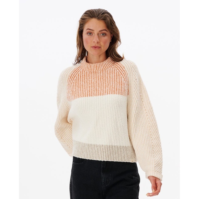 Rip Curl Seeker Crew Sweater-Natural