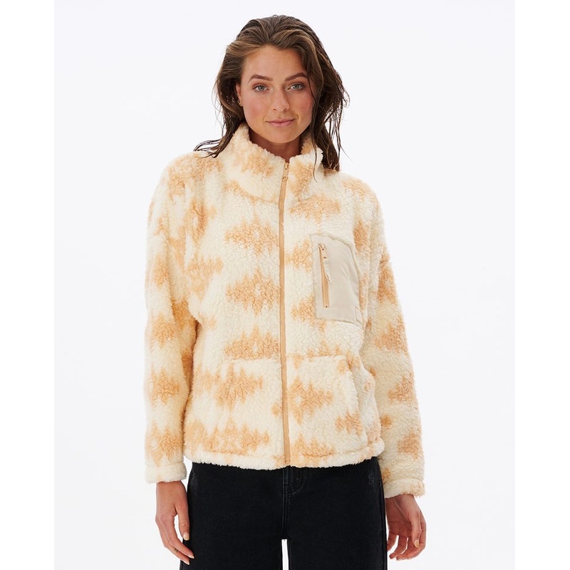 Rip Curl Waves Ploar Fleece Jacket-Sand