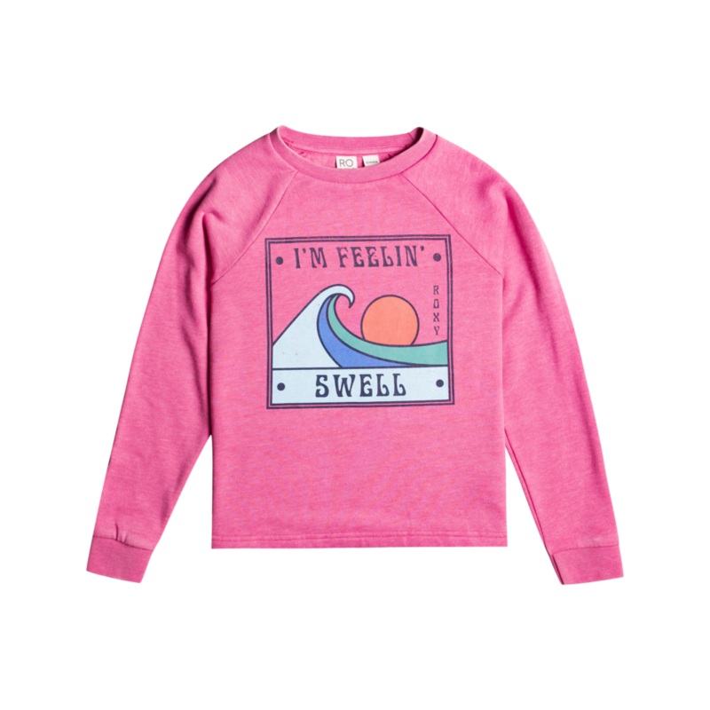 Roxy 90s Freedom B Sweatshirt-Pink Guava