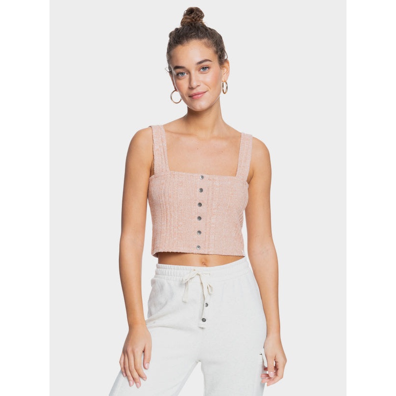 Roxy High Tide Cami Tank-Toasted Nut Heather