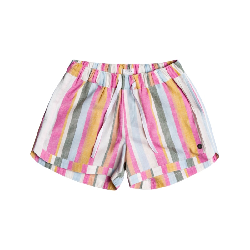 Roxy Una Mattina Stripe Shorts-Snow White