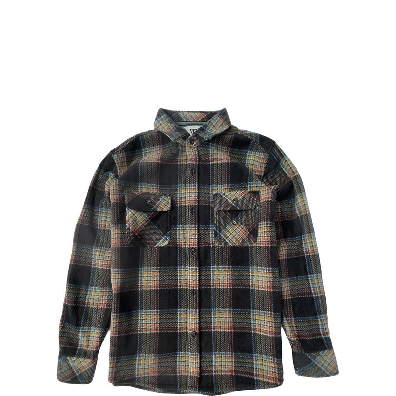 Vissla Eco-Zy Polar Flannel L/S Shirt-Black