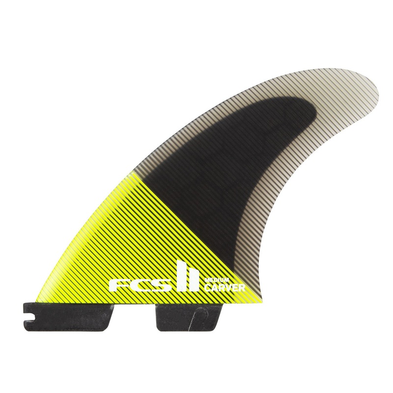 FCS II Carver PC Tri Fin Set-Acid/Black-X-Large