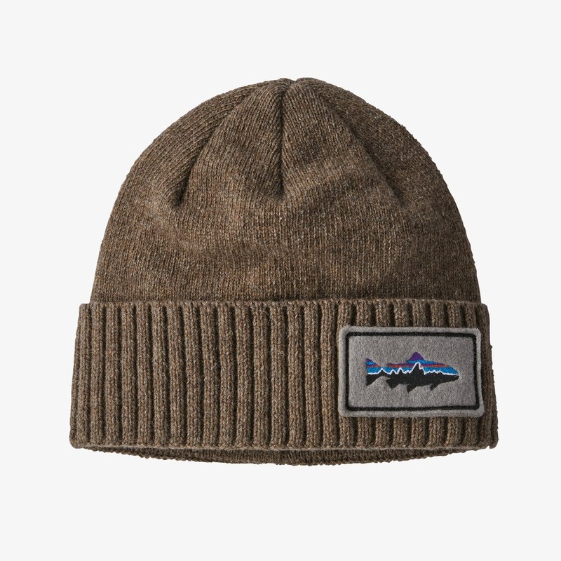 Patagonia Brodeo Beanie-Fitz Roy Trout Patch: Ash Tan