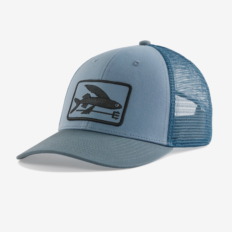 Patagonia Flying Fish Lopro Trucker Hat-Flying Fish Fork: Light Plume Grey