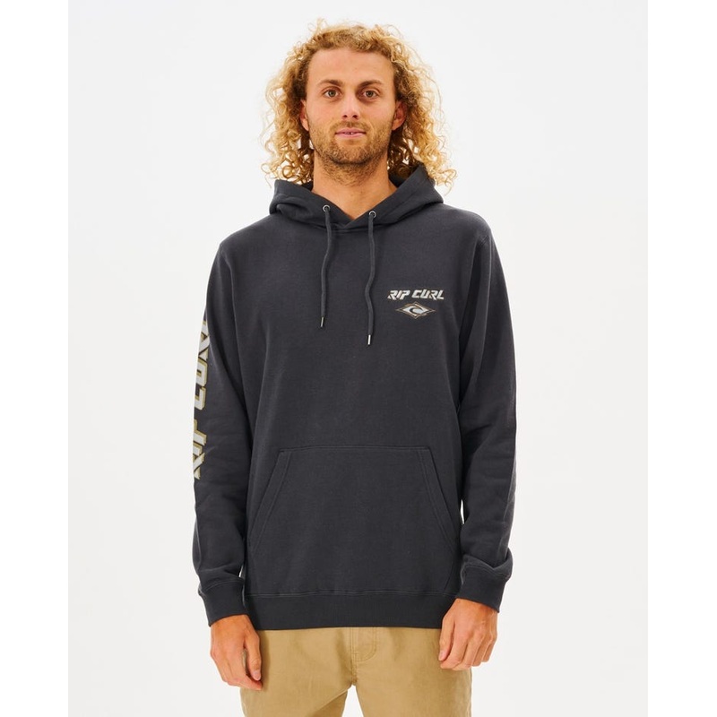 Rip Curl Fade Out Hooded Sweatshirt-Washed Black