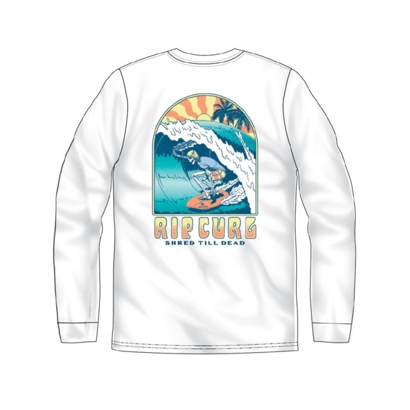 Rip Curl Shacked L/S Tee-White