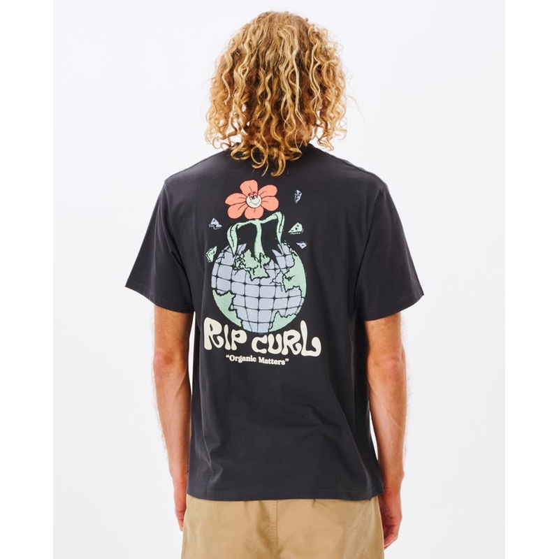 Rip Curl SWC Organic Matters Tee-Washed Black
