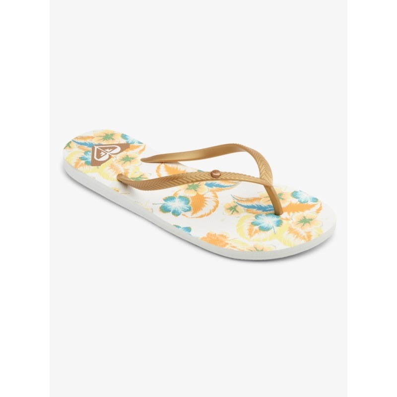 Roxy Bermuda Print Sandal-White/M Bronze