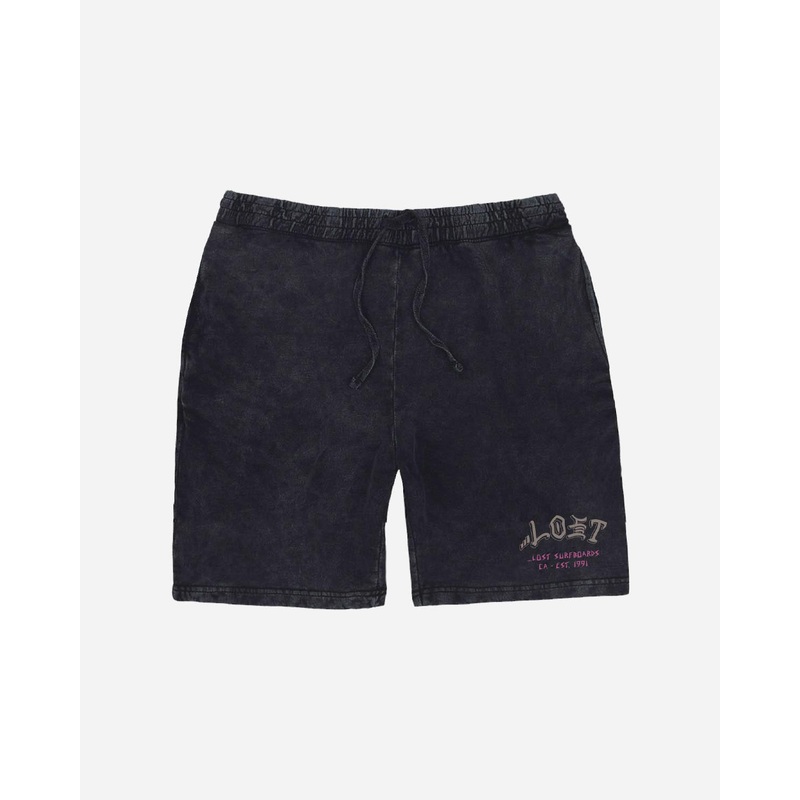 Lost Local Fleece Shorts-Black