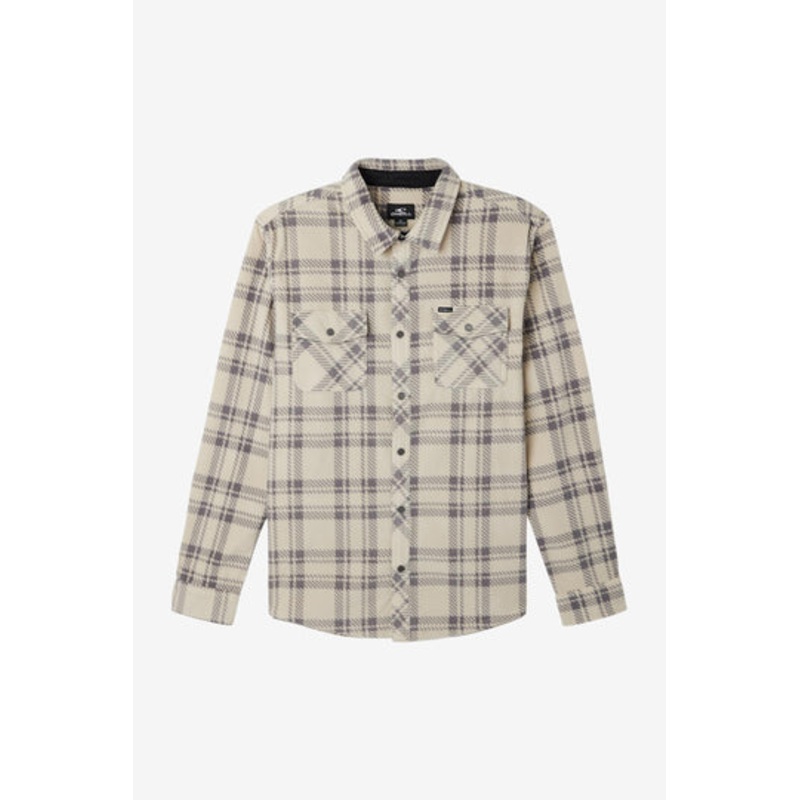 O’Neill Glacier Plaid L/S Shirt-Light Khaki