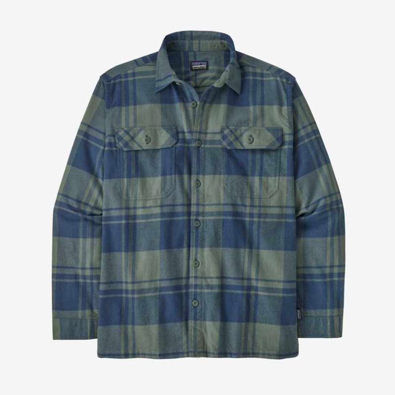 Patagonia M’s Organic Cotton MW Fjord Flannel L/S Shirt-Live Oak: Hemlock Green