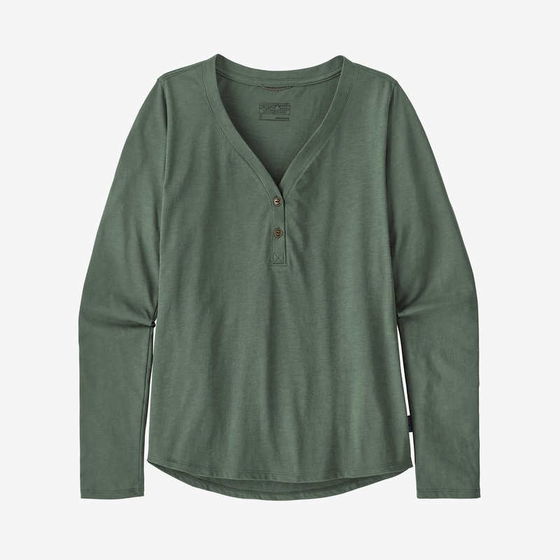 Patagonia W’s Mainstay Henley L/S Shirt-Hemlock Green