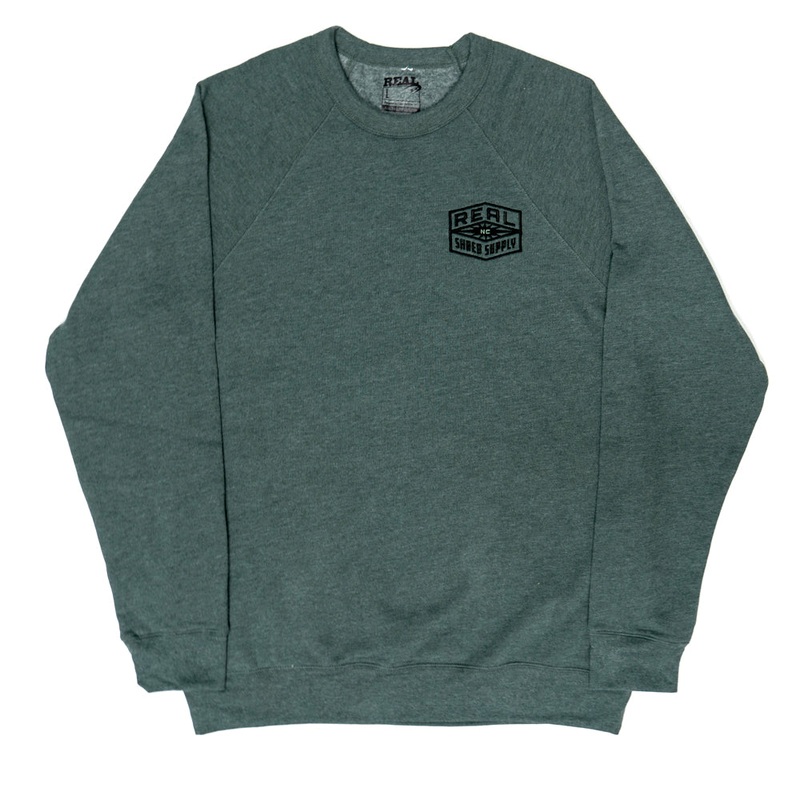 REAL Shred Supply Crew Sweatshirt-Army