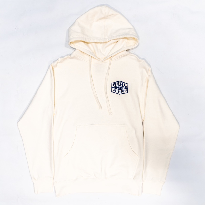 REAL Shred Supply Hooded Sweatshirt-Bone