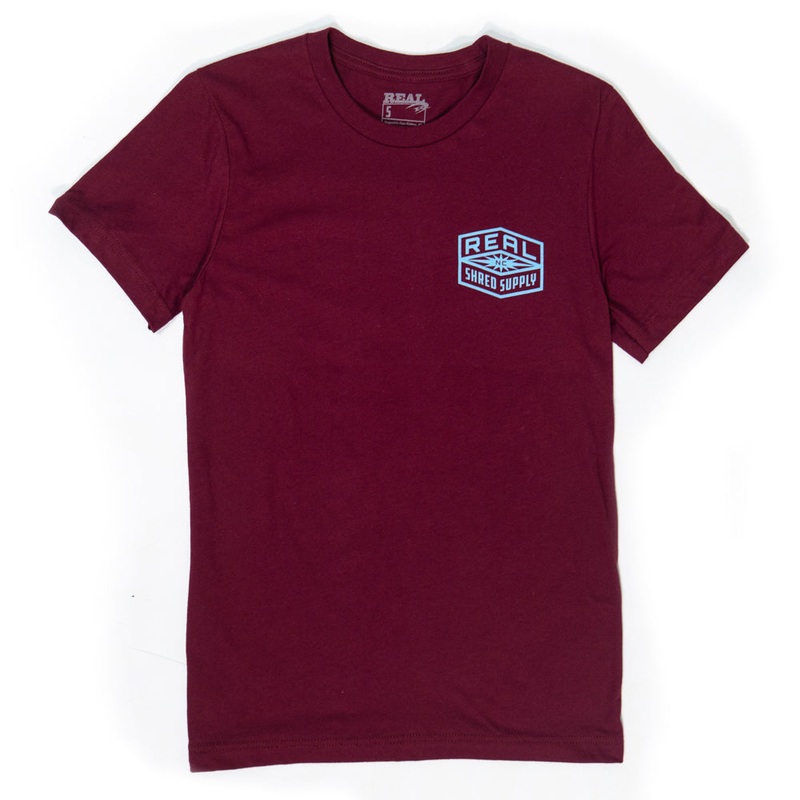 REAL Shred Supply Tee-Maroon