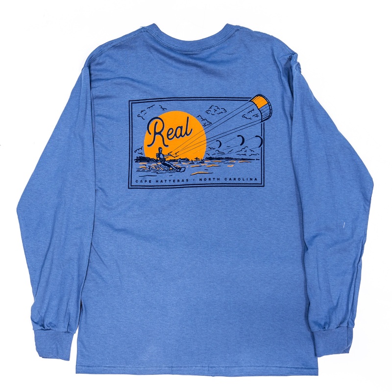 REAL Sunset Session L/S Tee-Indigo Blue