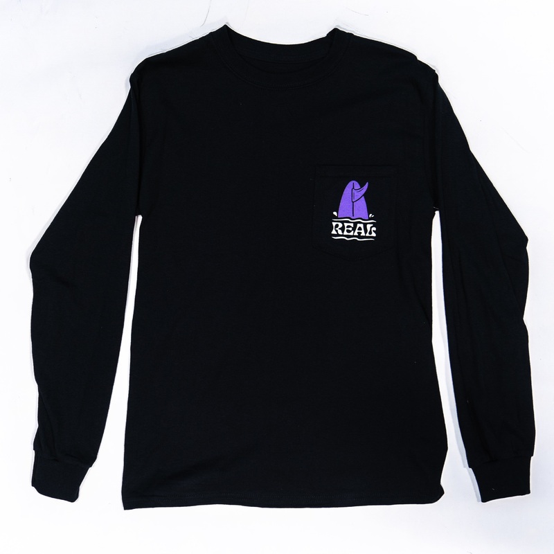 REAL Wave Reaper L/S Tee-Black