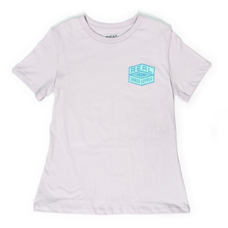 REAL Wmn’s Shred Supply Tee-Lavender Dust