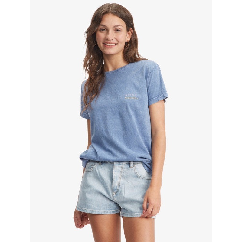 Roxy Aloha For Days Tee-Bijou Blue