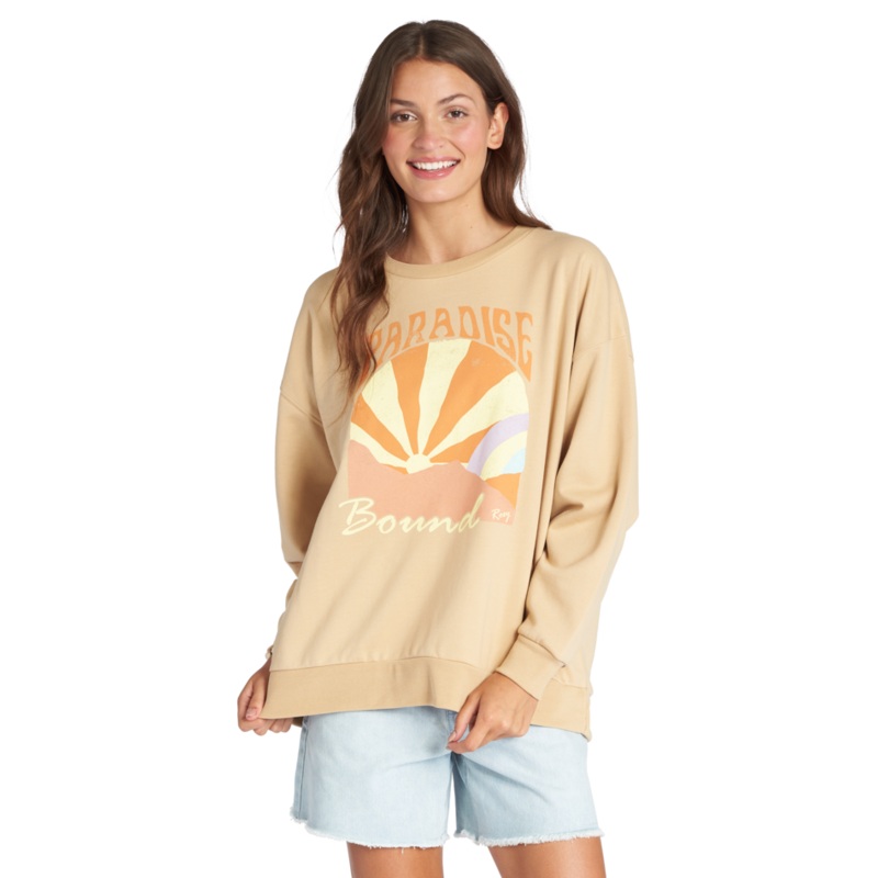 Roxy Morning Hike B Sweatshirt-Tapioca
