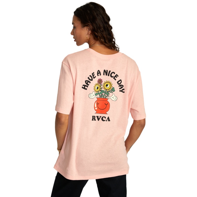RVCA Nice Day Tee-Coral