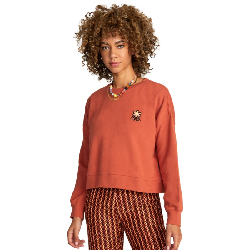RVCA Vibe Fleece Sweatshirt-Cinnamon