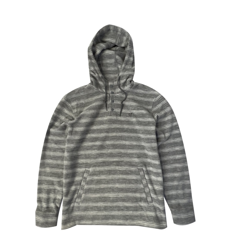 Vissla Eco-Zy Hooded Popover Sweatshirt-Grey Heather