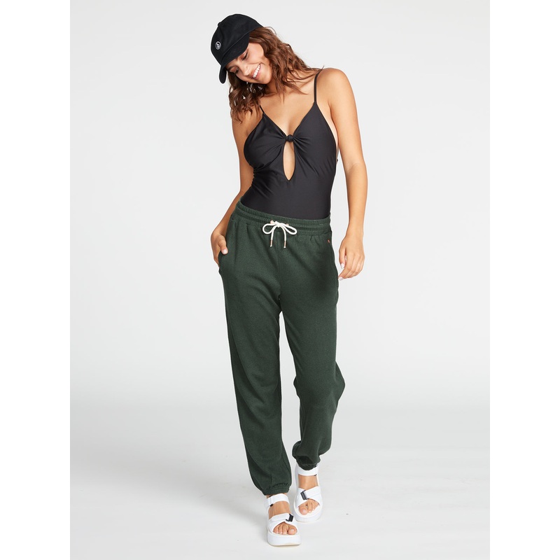 Volcom Lil Fleece Pants-Dark Pine