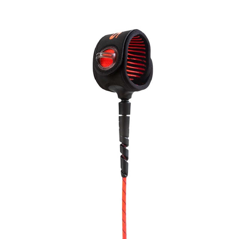 FCS Freedom Helix All Around Leash-Red/Black-7′