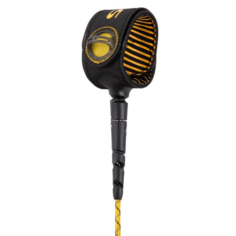 FCS Freedom Helix Comp Leash-Mango/Black-6′ x 5mm