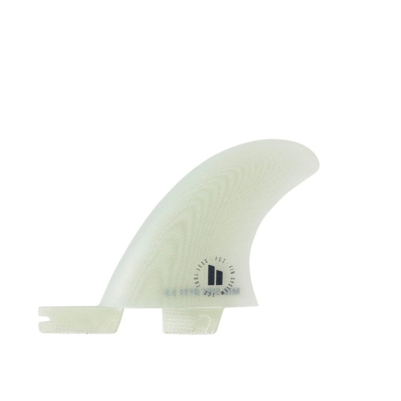 FCS II Mid Side Byte PG Fin Set-Clear-3.6″