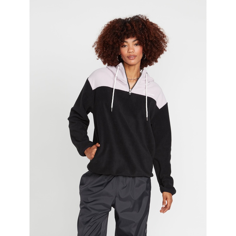 Volcom Trackshun Hooded Sweatshirt-Black Combo