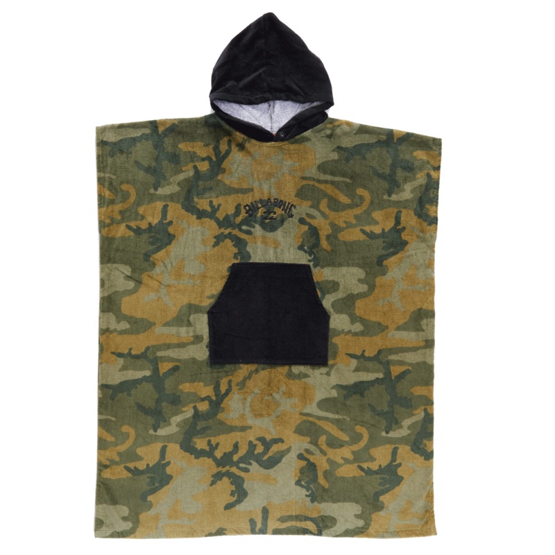 Billabong Mens Hooded Poncho-Camo