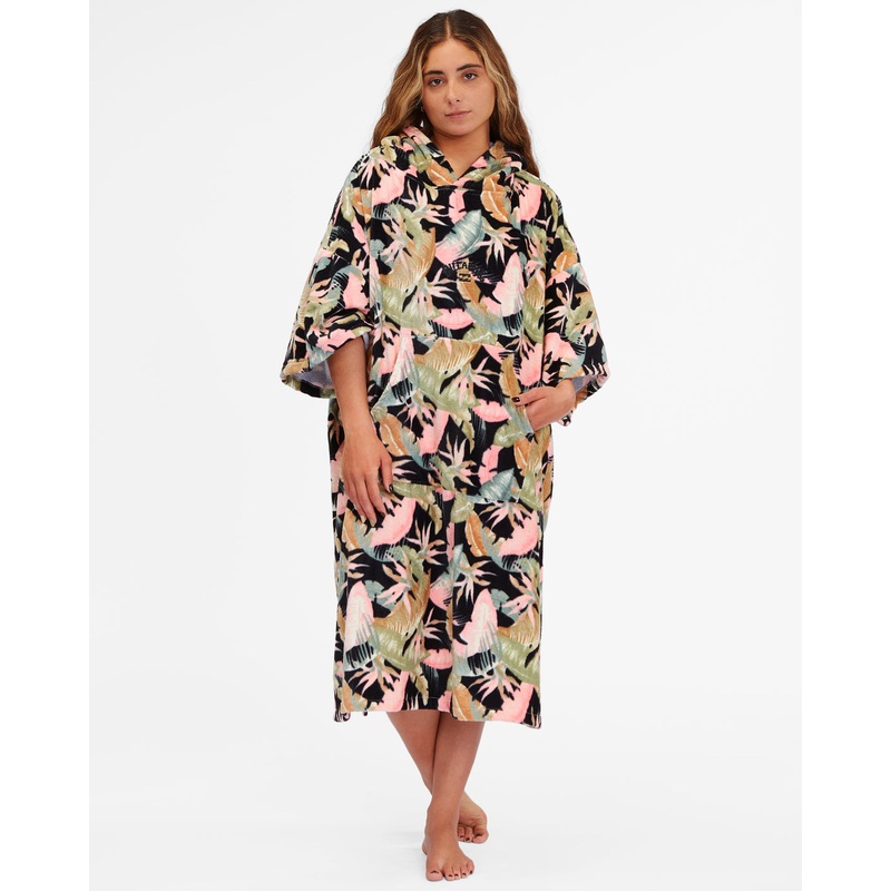 Billabong Womens Hooded Poncho-Jungle Night
