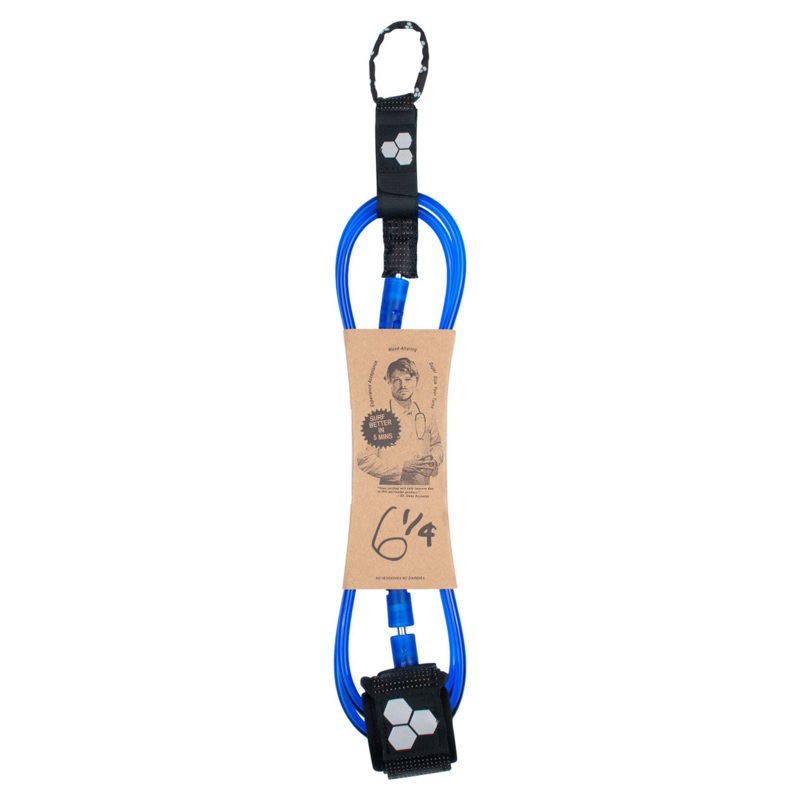 Channel Islands Dane Standard Leash-Black/Blue-6′ x 1/4″