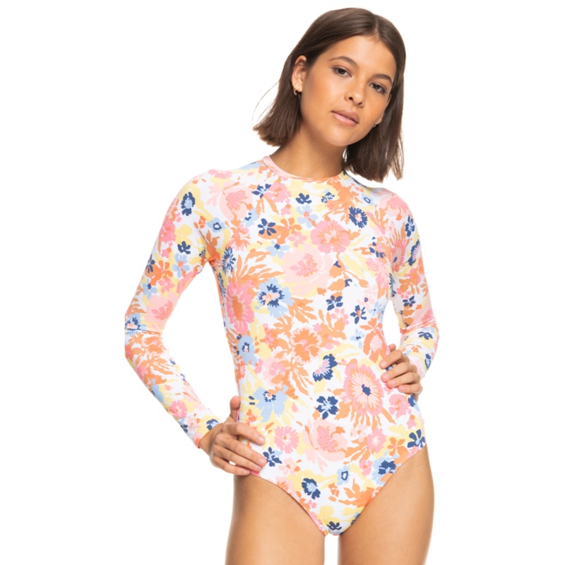 Roxy All Over L/S One Piece-Bright White